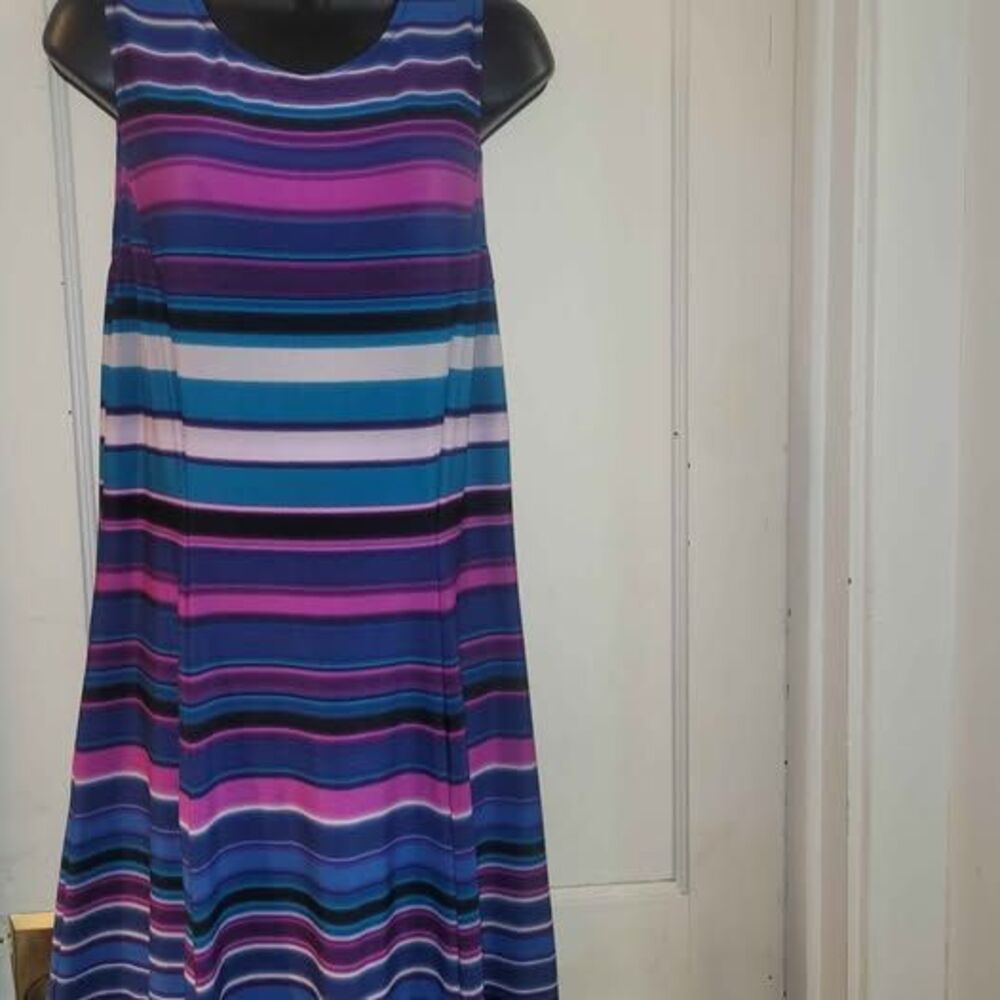 Julian Taylor New York Striped Sleeveless Dress Size 14